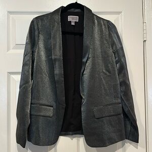 NWT Chelsea28 black metallic blazer // size Small